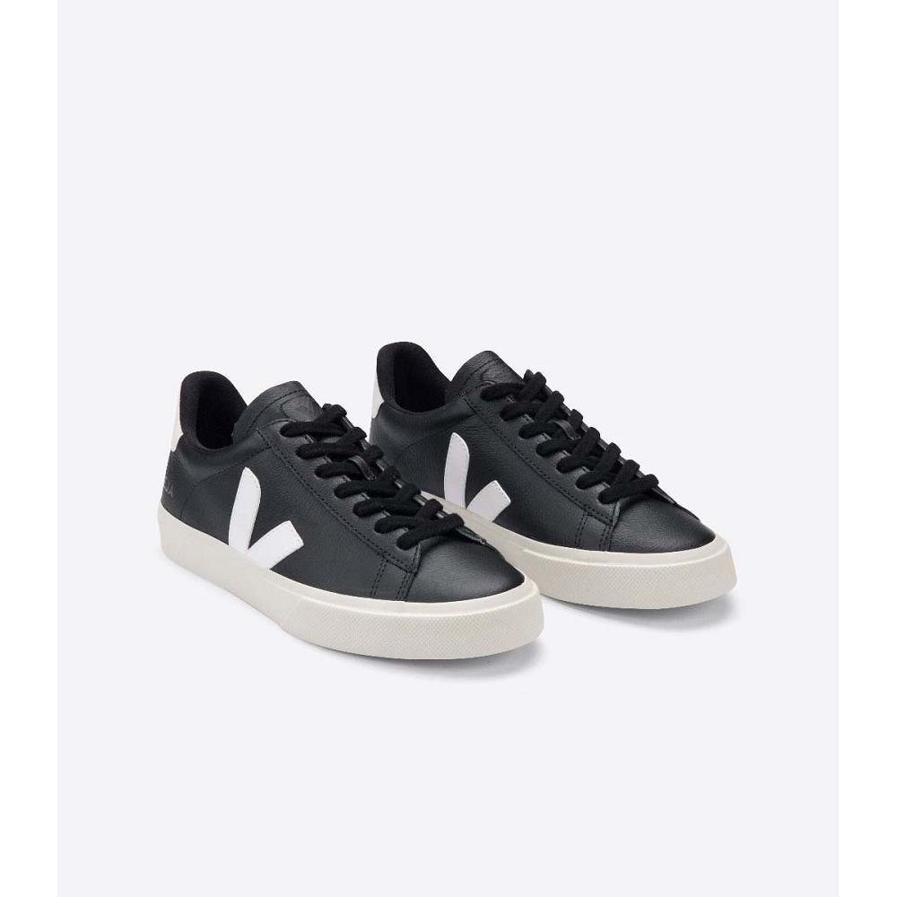 Low Tops Sneakers Barbati Veja CAMPO CHROMEFREE Black/White | RO 294TCE